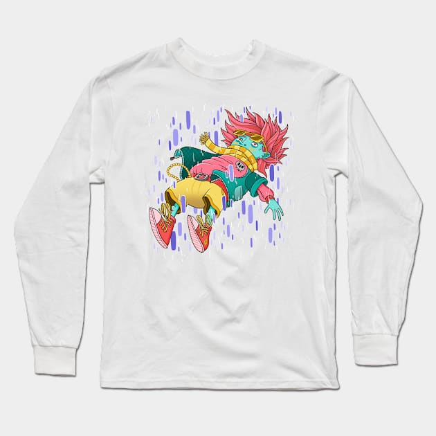 Floating through nothingness Long Sleeve T-Shirt by FatRocketStudios